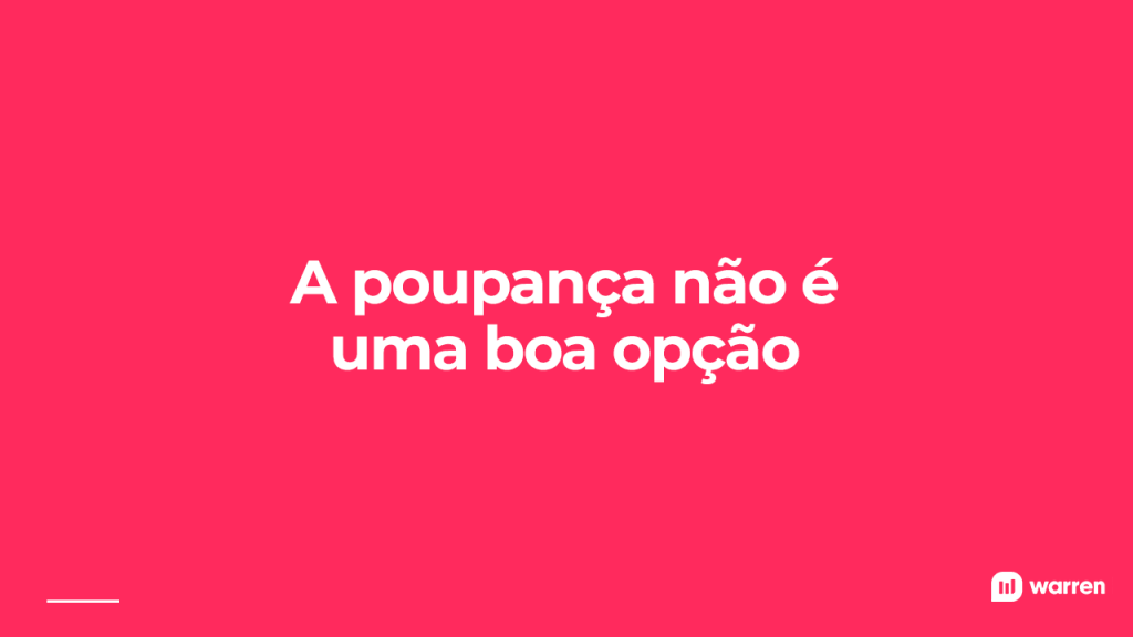 Poupança não é uma boa opção, ilustração