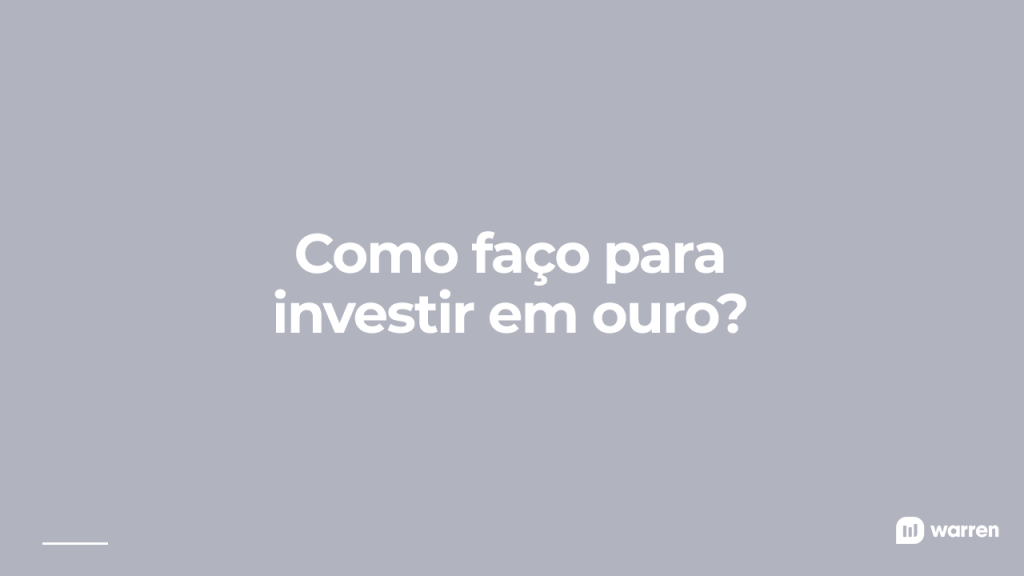 Como faço para investir em ouro, ilustração