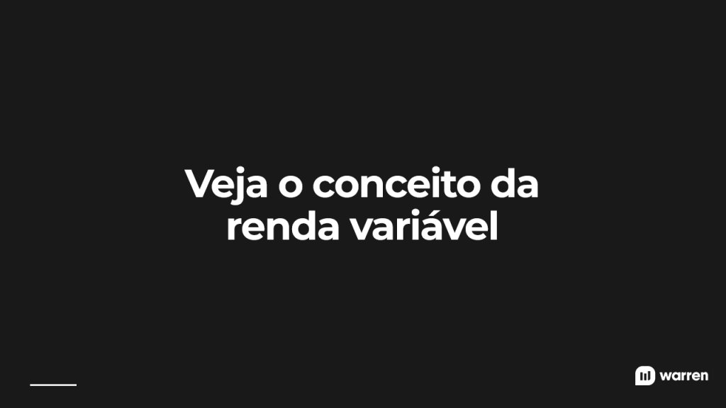 Veja o conceito da renda variável, ilustração