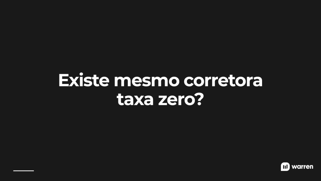 Existe mesmo corretora com taxa zero, ilustração
