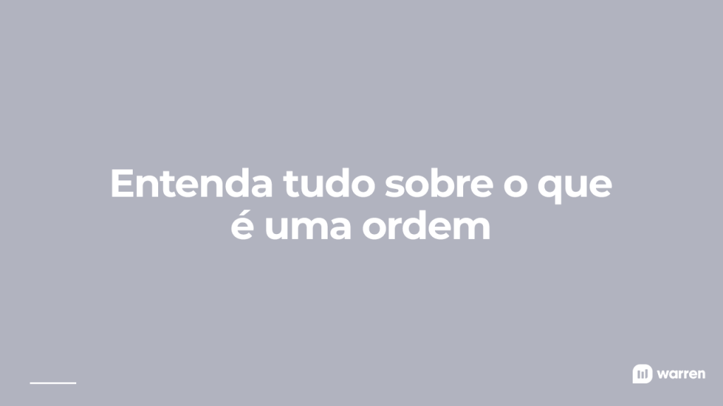 Entenda o que é uma ordem, ilustração