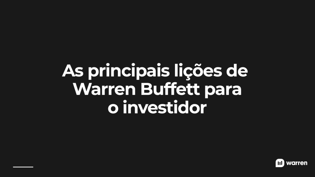 As principais lições de Warren Buffett para o investidor, ilustração