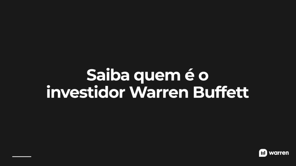 Saiba quem é o Warren Buffett, ilustração