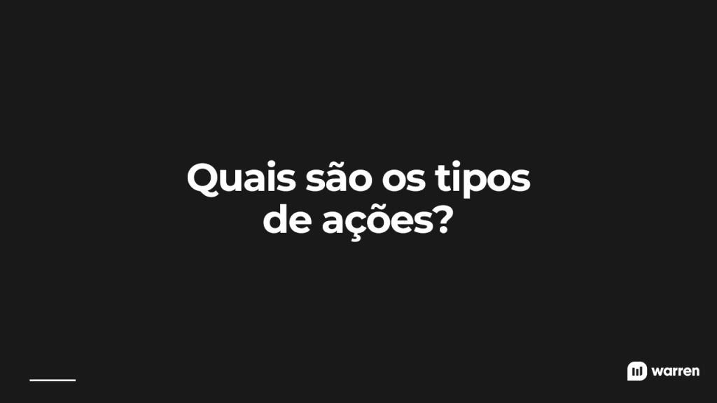 Tipos de ações, ilustração