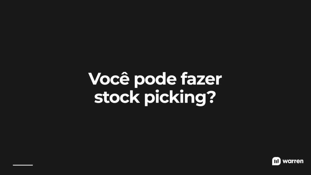 Você pode fazer o stock picking? ilustração