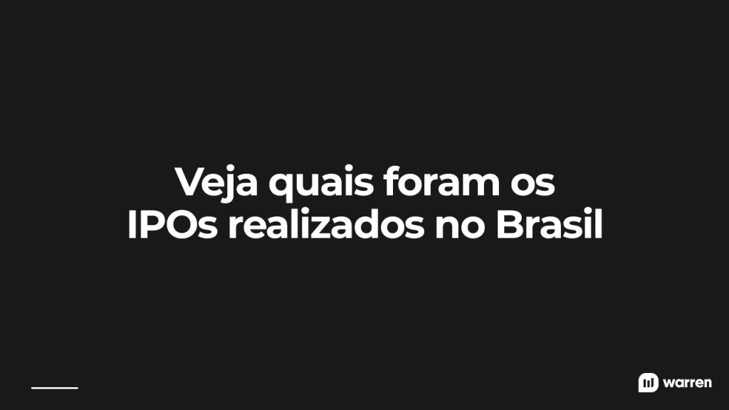Veja quais foram os IPOs realizados no brasil, ilustração
