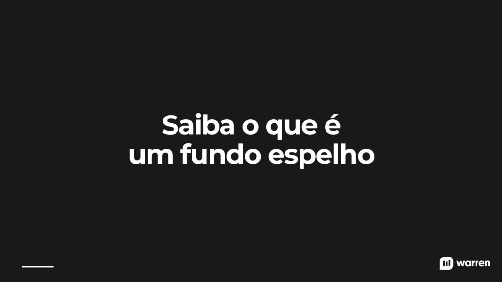Saiba o que é um fundo espelho, ilustração
