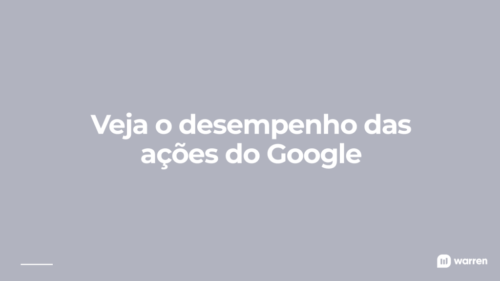 Veja o desempenho das ações do Google, ilustração