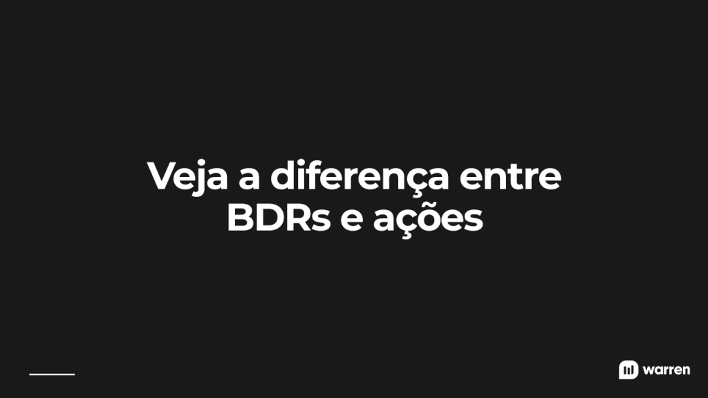 Veja a diferença entre BDRs e ações, ilustração