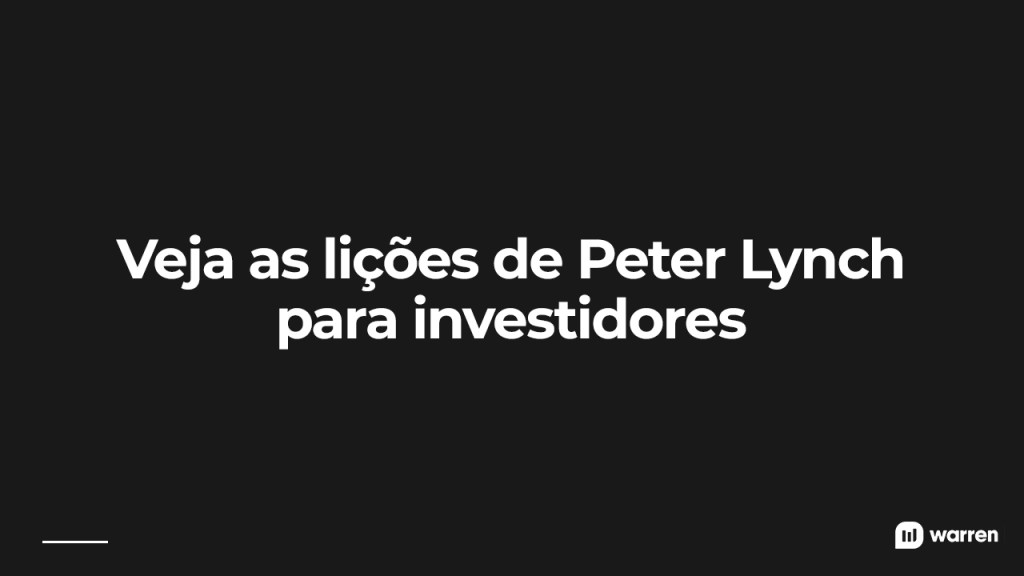 Veja as lições de Peter Lynch para investidores, ilustração