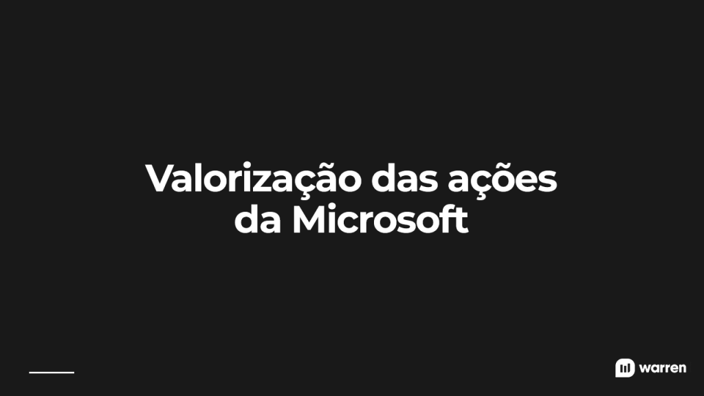 Valorização das ações da Microsoft, ilustração