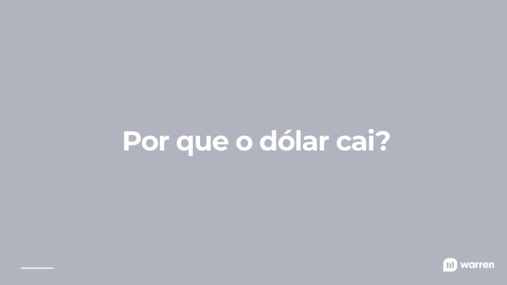 entenda por que o dólar cai, ilustração