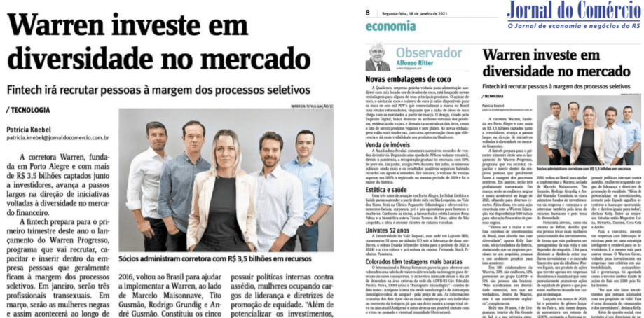 Warren no Jornal do Comércio