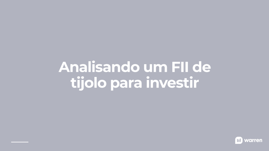 como analisar um fii de tijolo, ilustração
