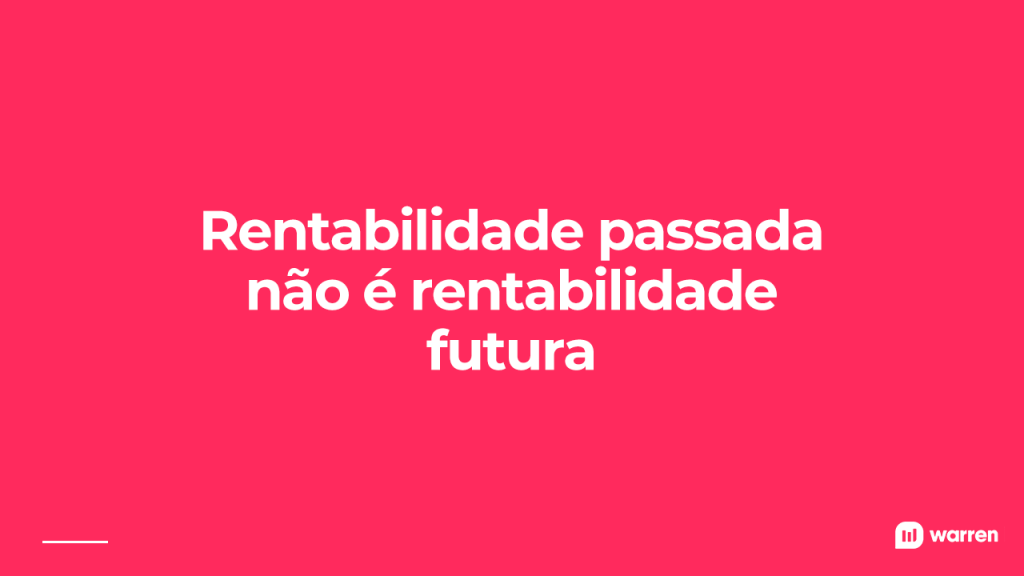 Ajustando expectativas: rentabilidade passada não garante rentabilidade futura, ilustração