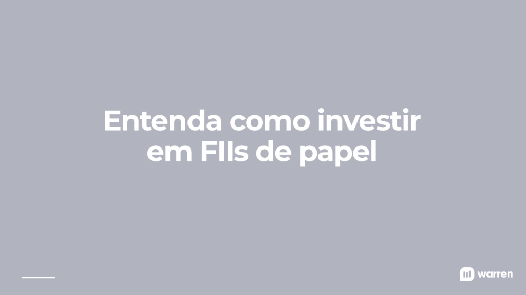 Como investir em fundos de papel, ilustração