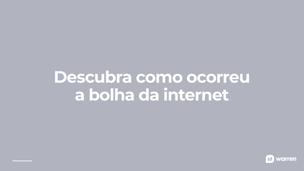 Como ocorreu a bolha da internet, ilustração
