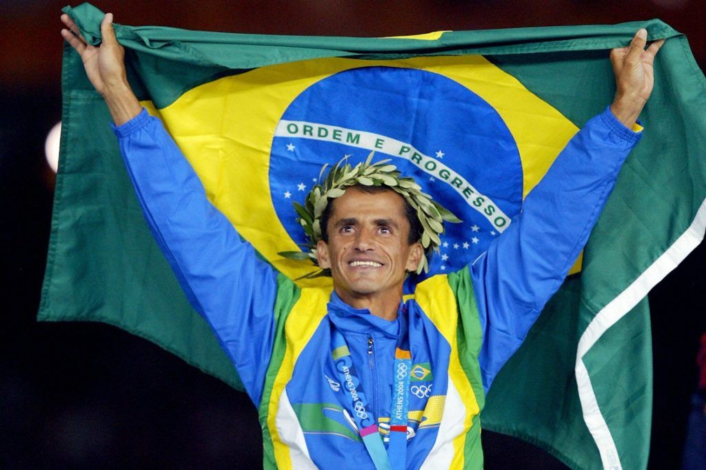 Vanderlei Cordeiro de Lima. Imagem: Adrian Dennis / AFP / Getty Images