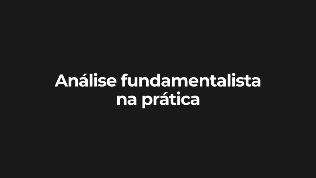 Análise fundamentalista na prática, ilustração 