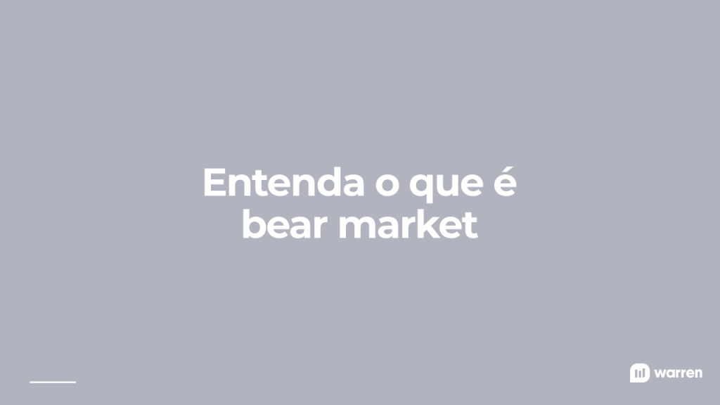 Entenda o que é bear market, ilustração
