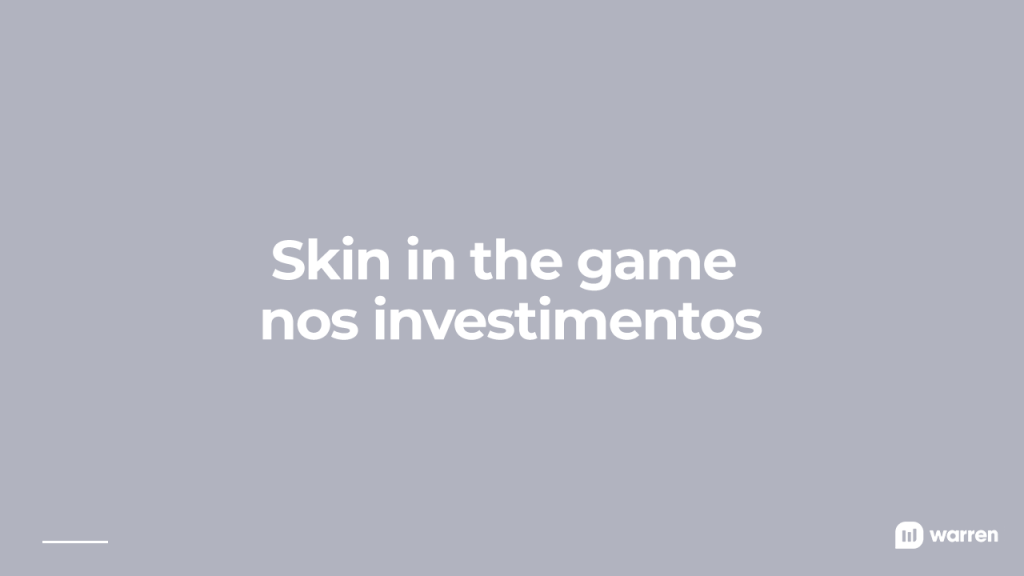 skin in the game nos investimentos, ilustração