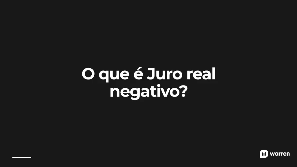 O que é Juro Real Negativo, ilustração 